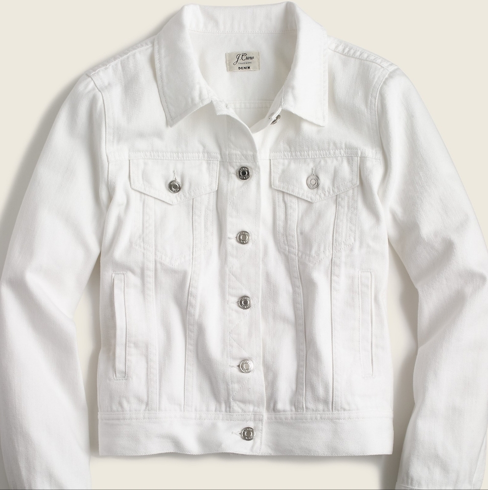 J.Crew White Denim Jacket - Small